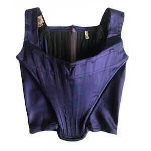 Vintage 1991 Vivienne Westwood Corset Purple Indigo Color 12UK Fits Modern 2-4